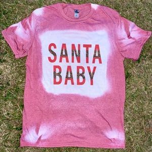 🆕Gildan Santa Baby Bleached T-shirt